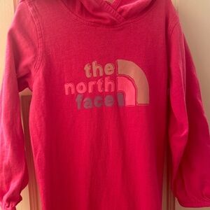 Pink North Face 18-24 months onesie with hood